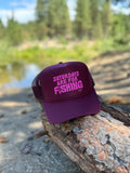 Maroon + Bubblegum Foam Trucker